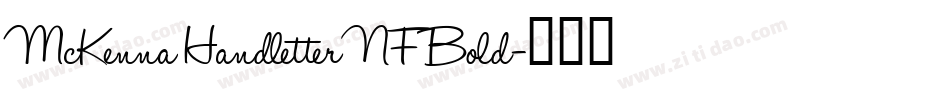McKenna Handletter NF Bold字体转换